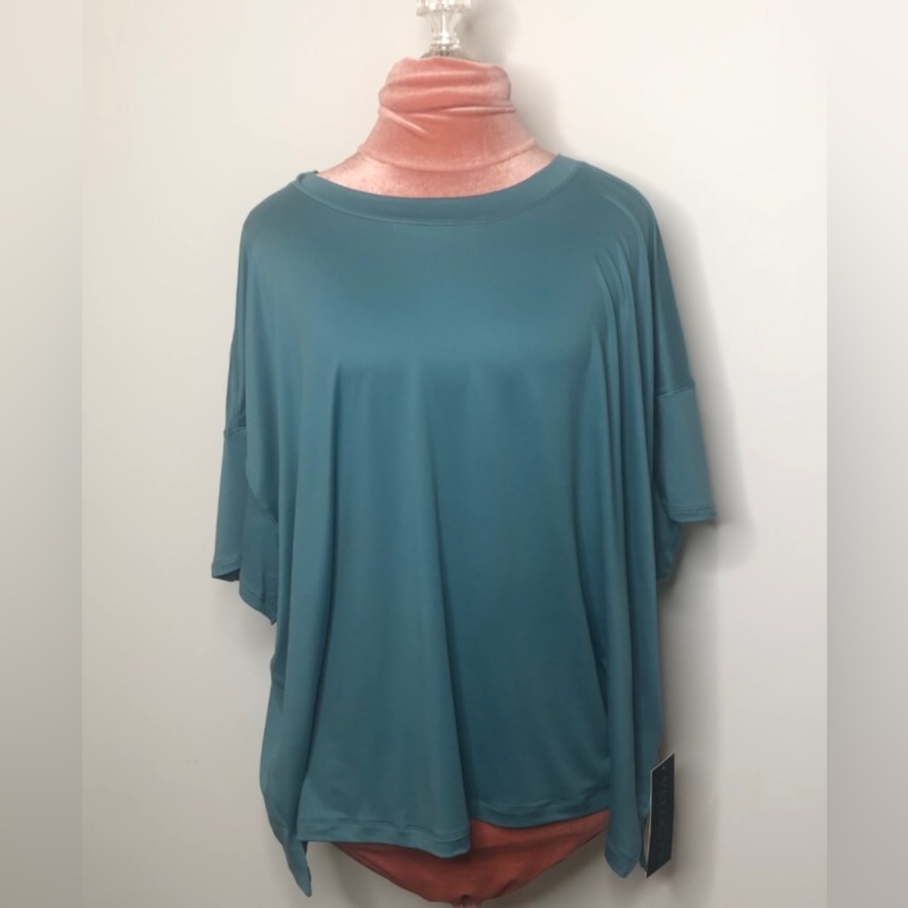 Velocity Super Soft Deluxe Short Sleeve Tee Shirt Brittany Blue Plus Size 2X